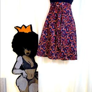 Multi Colored Kente Cloth Wrapped Skirt